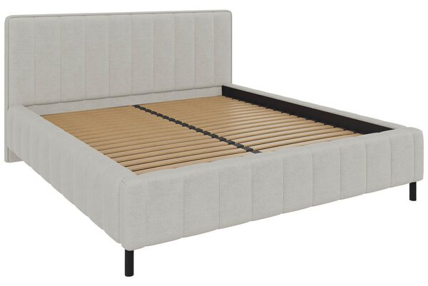 OBLAZINJENA POSTELJA 140 cm x 200 cm , tekstil bež