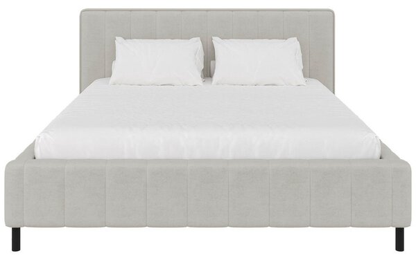 OBLAZINJENA POSTELJA 140 cm x 200 cm , tekstil bež