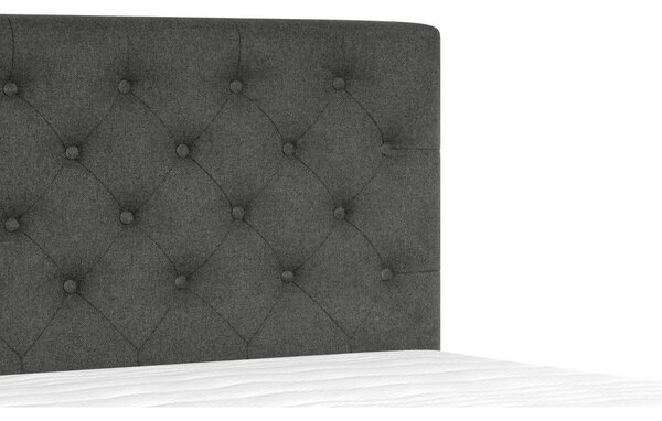POSTELJA BOXSPRING 140 cm x 200 cm , tekstil antracit