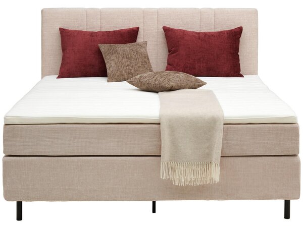 POSTELJA BOXSPRING 180 cm x 200 cm , tekstil bež