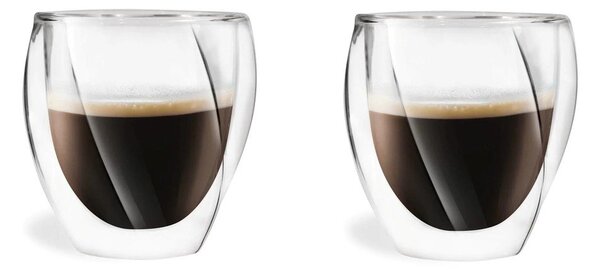 Skodelice v kompletu za kapučino z dvojno steno 2 ks 250 ml Cristallo – Vialli Design