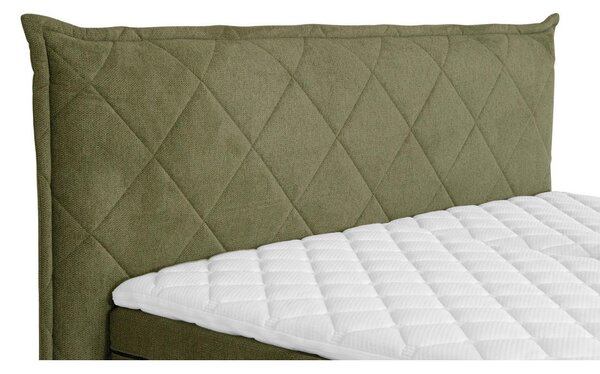 BOXSPRING POSTELJA 180 cm x 200 cm , tekstil zelena