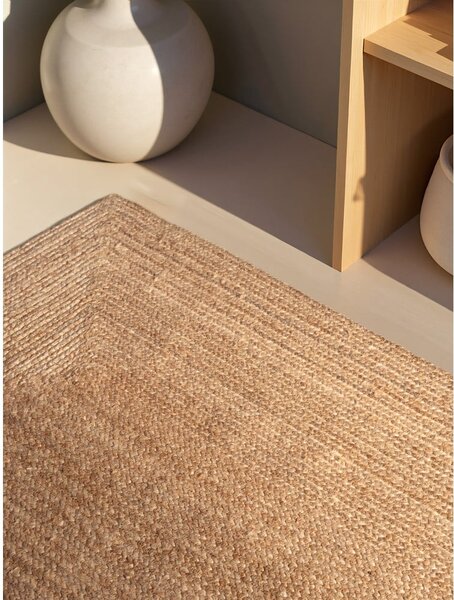 Obojestranska/ročno tkana preproga iz jute v naravni barvi 60x90 cm Juno – Hanse Home