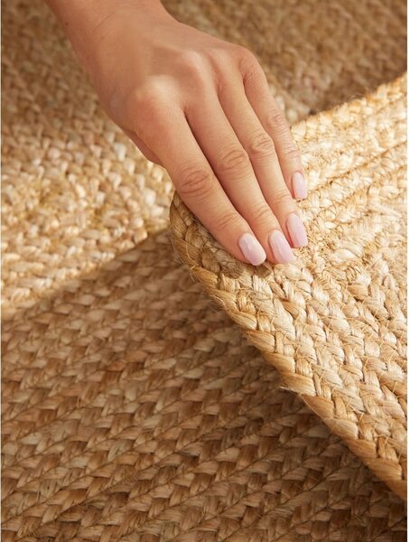 Obojestranska/ročno tkana preproga iz jute v naravni barvi 60x90 cm Juno – Hanse Home