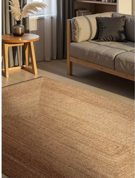 Obojestranska/ročno tkana preproga iz jute v naravni barvi 60x90 cm Juno – Hanse Home