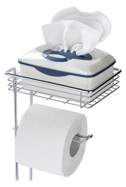 Stojalo za WC papir iz kromiranega jekla v srebrni barvi – Wenko