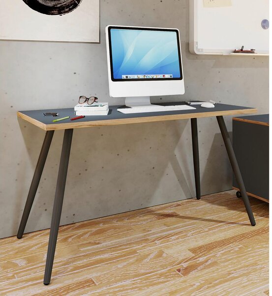 P & B Pisalna Miza Salia T80, Barva Hrasta, Antracit, 138x80cm