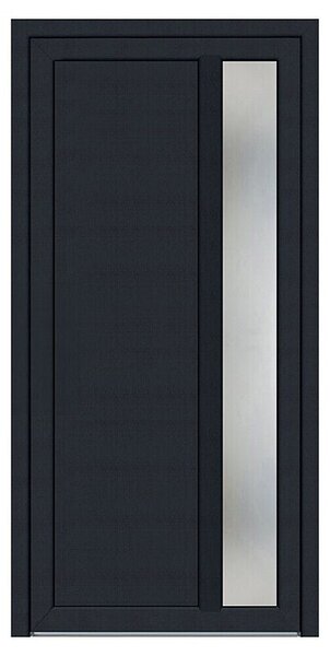 Hišna vhodna vrata Bern KF93 (1.000 x 2.100 cm, Smer odpiranja: Levo, Antracit)