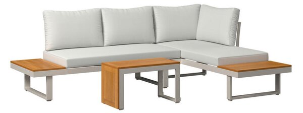 LOUNGE GARNITURA tkanina akacija masivno aluminij