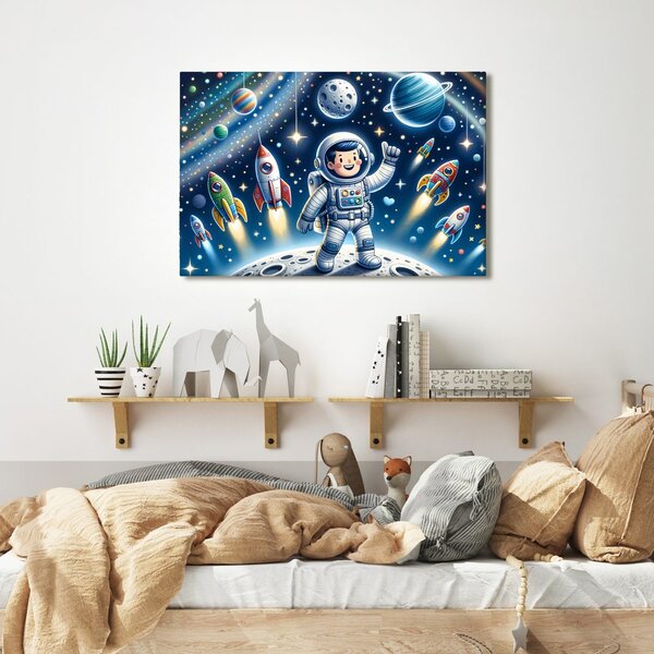 Slika mali astronavt na pustolovski misiji