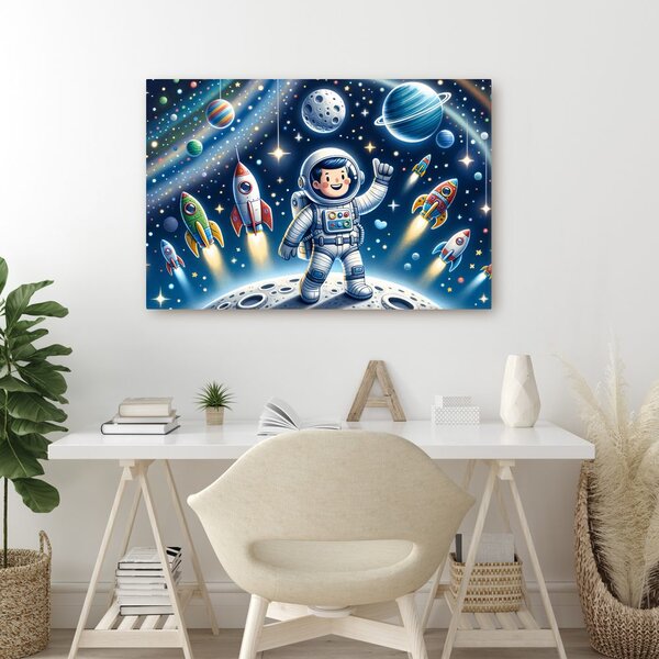 Slika mali astronavt na pustolovski misiji