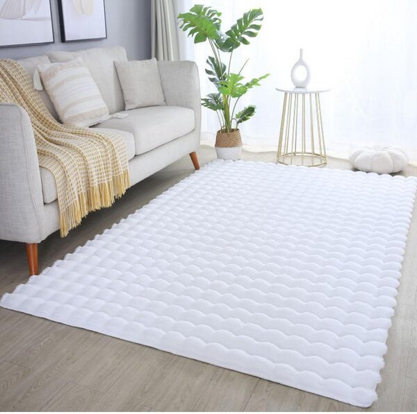 PREPROGA Z VISOKIM FLOROM AMBIANCE 140/200 cm tkano bela