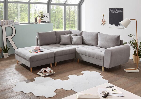 TABURE, tekstil, leseni material svetlo siva