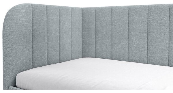 OBLAZINJENA POSTELJA 90 cm x 200 cm , les, tekstil, leseni material metino turkizna