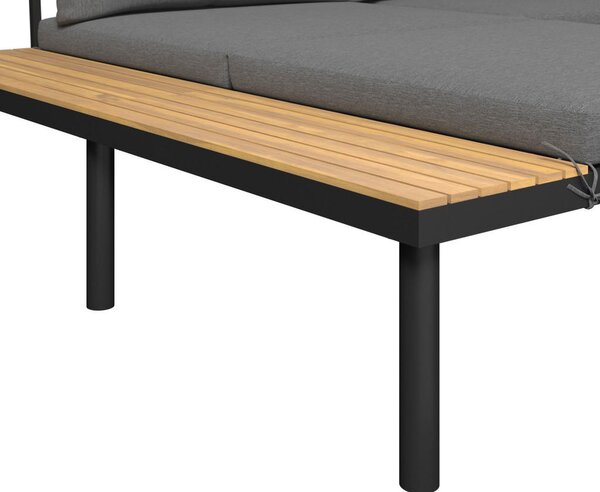 LOUNGE GARNITURA tkanina akacija masivno železo