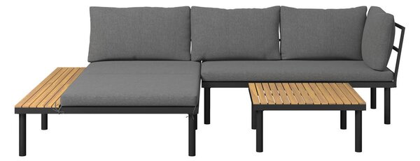 LOUNGE GARNITURA tkanina akacija masivno železo