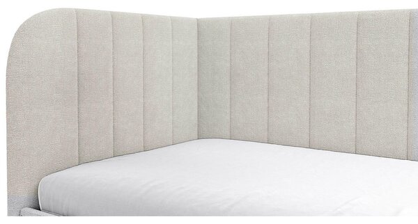 OBLAZINJENA POSTELJA 90 cm x 200 cm , les, tekstil, leseni material bež