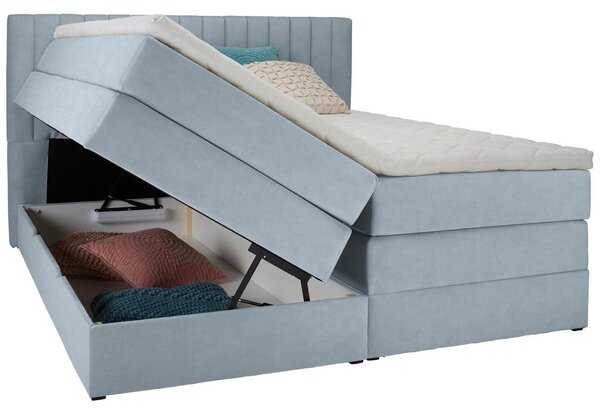 Premium Living Postelja Boxspring Simon, Metino Zelena, 160x200