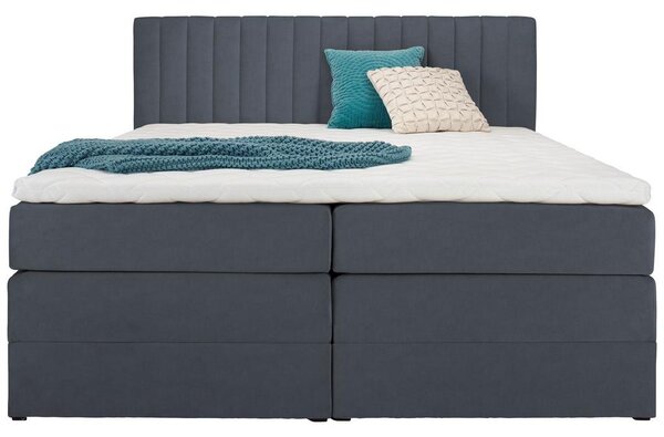 Premium Living Postelja Boxspring Simon, Temno Siva, 160x200