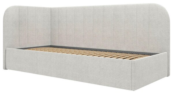 OBLAZINJENA POSTELJA 90 cm x 200 cm , les, tekstil, leseni material bež