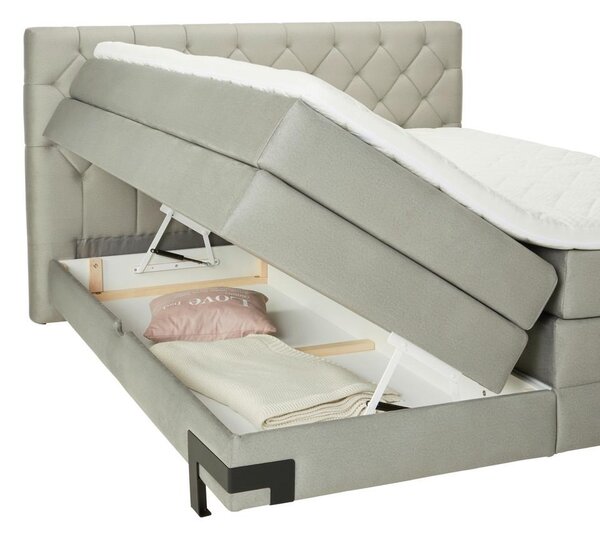 Premium Living Postelja Boxpring Palio, Svetlo Siva, 180x200