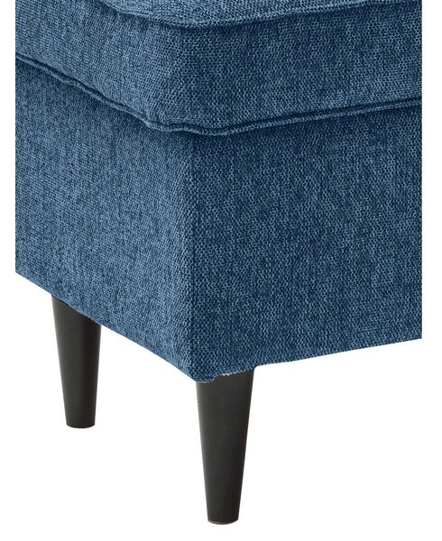 TABURE, leseni material, tekstil temno modra