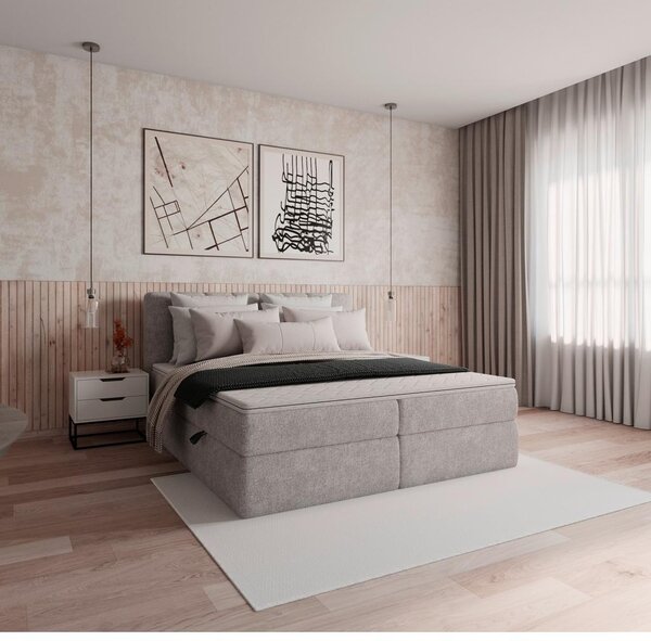 Bessagi Home Postelja Z Vzmetnico Mala, 180x200, Siva, Z Nadvložkom