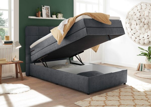 POSTELJA BOXSPRING 120 cm x 200 cm , antracit