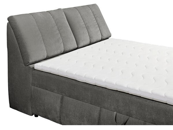 POSTELJA Z VZMETNICO 160 cm x 200 cm , tekstil, leseni material barve grafita