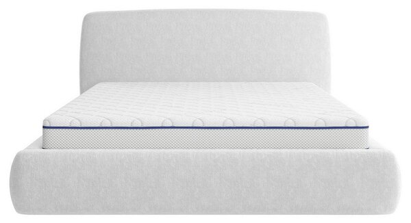 OBLAZINJENA POSTELJA 140 cm x 200 cm , les, tekstil, leseni material siva