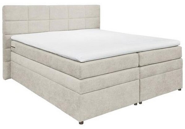 POSTELJA BOXSPRING 180 cm x 200 cm , tekstil peščene barve