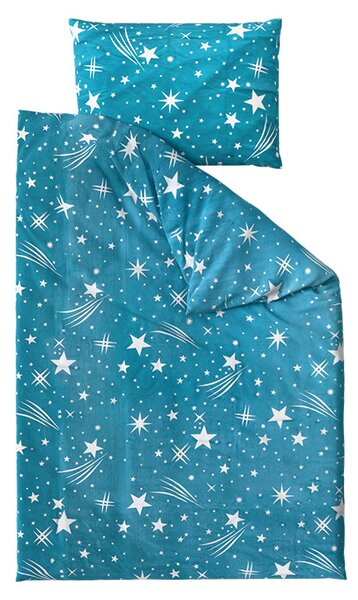 Flanelasta posteljnina NIGHT SKY turkizna Dimenzije posteljnine: 70 x 90 cm | 140 x 200 cm