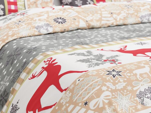 Flanelasta posteljnina CHRISTMAS TIME barvna Dimenzije posteljnine: 70 x 90 cm | 140 x 200 cm