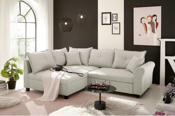 KOTNA SEDEŽNA GARNITURA, tkanina bež