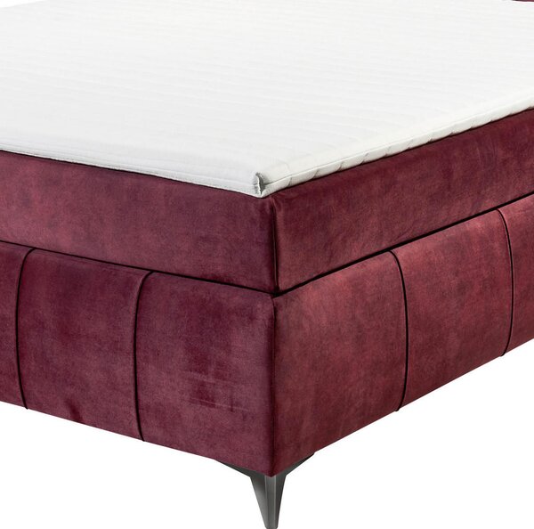 POSTELJA BOXSPRING 180 cm x 200 cm , tekstil, leseni material lila