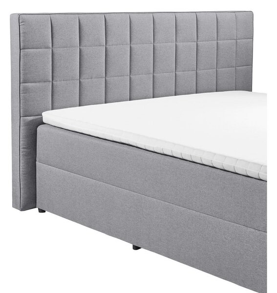 POSTELJA Z VZMETNICO 180 cm x 200 cm , tekstil, leseni material siva