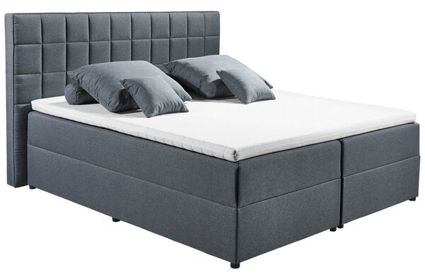 POSTELJA Z VZMETNICO 180 cm x 200 cm , tekstil, leseni material antracit