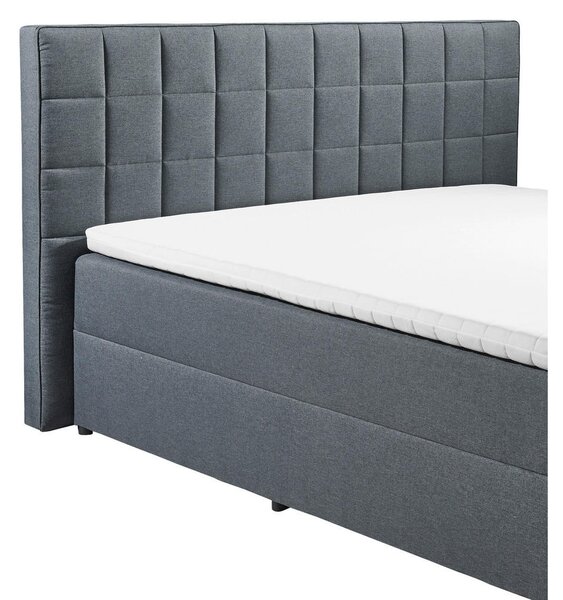 POSTELJA Z VZMETNICO 180 cm x 200 cm , tekstil, leseni material antracit