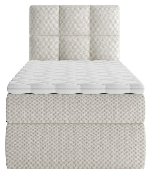 POSTELJA Z VZMETNICO 90 cm x 200 cm , les, tekstil, leseni material bež