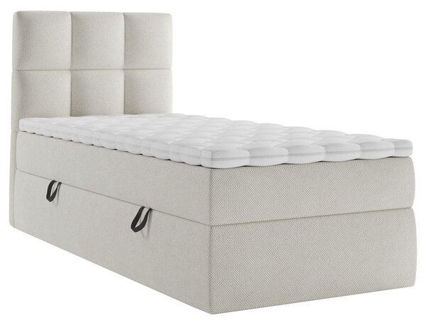 POSTELJA Z VZMETNICO 90 cm x 200 cm , les, tekstil, leseni material bež