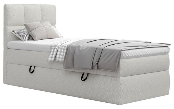 POSTELJA Z VZMETNICO 90 cm x 200 cm , les, tekstil, leseni material bež