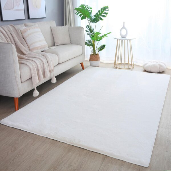PREPROGA Z VISOKIM FLOROM Pouffy 140/200 cm tkano krem barve