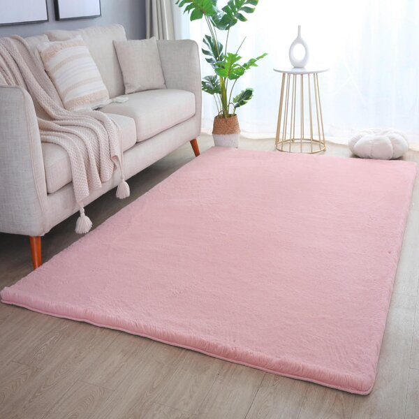 PREPROGA Z VISOKIM FLOROM Pouffy 140/200 cm tkano roza