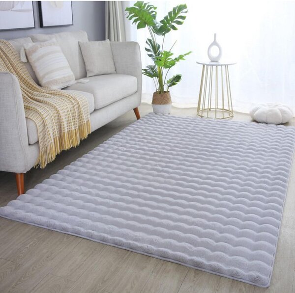 PREPROGA Z VISOKIM FLOROM AMBIANCE 120/170 cm tkano srebrne barve
