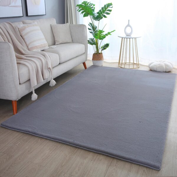 PREPROGA Z VISOKIM FLOROM Pouffy 140/200 cm tkano siva