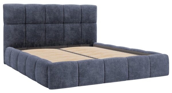 OBLAZINJENA POSTELJA 180 cm x 200 cm , les, tekstil, leseni material modrosiva
