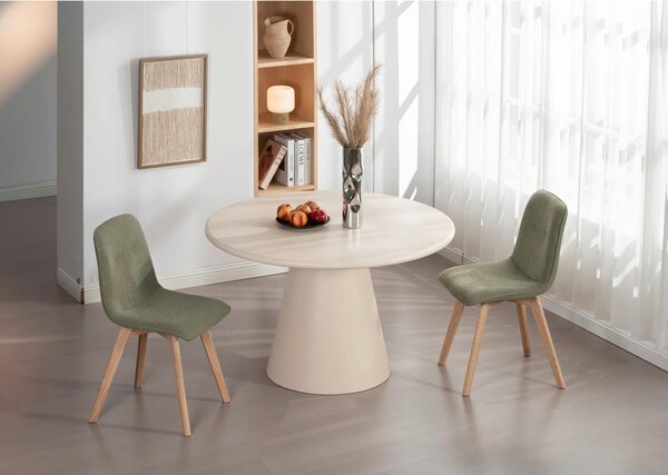 STOL, les, tekstil zelena, barve hrasta