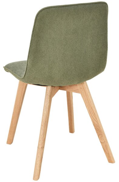 STOL, les, tekstil zelena, barve hrasta
