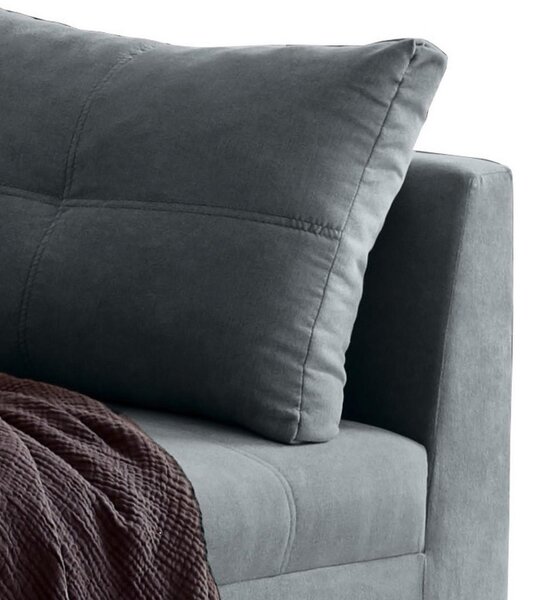 ECKSOFA inkl. Hocker, mikrovelur antracit