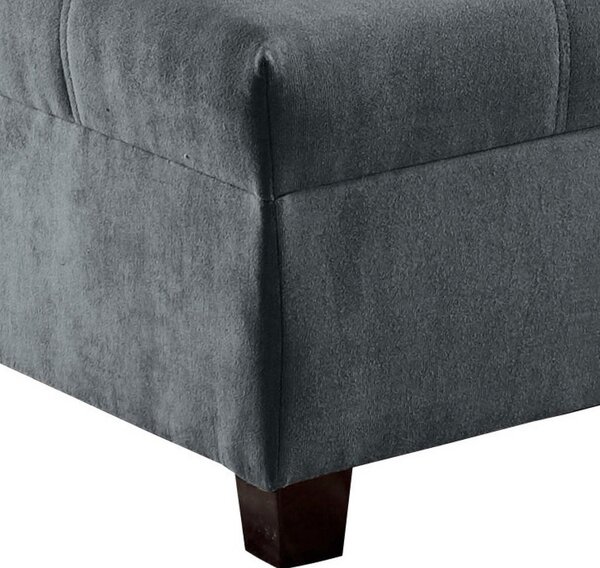 ECKSOFA inkl. Hocker, mikrovelur antracit
